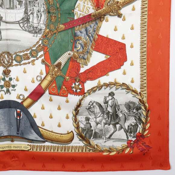 HERMES Authentic White Silk Scarf - Picture 5 of 12